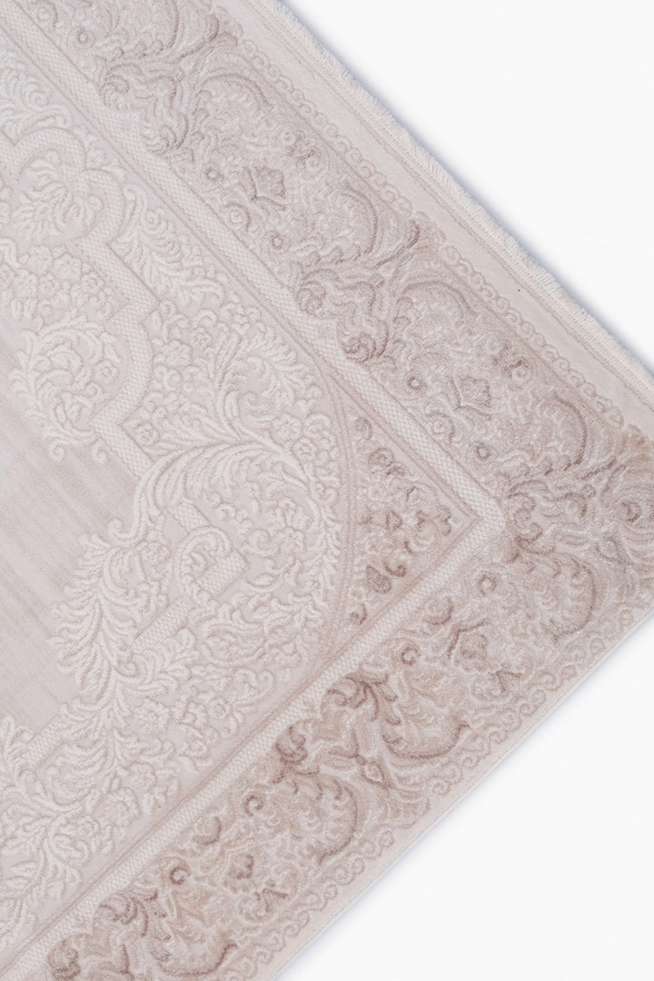 Pudra-Bej Alegra Klasik Motif Desenli Akrilik Halı