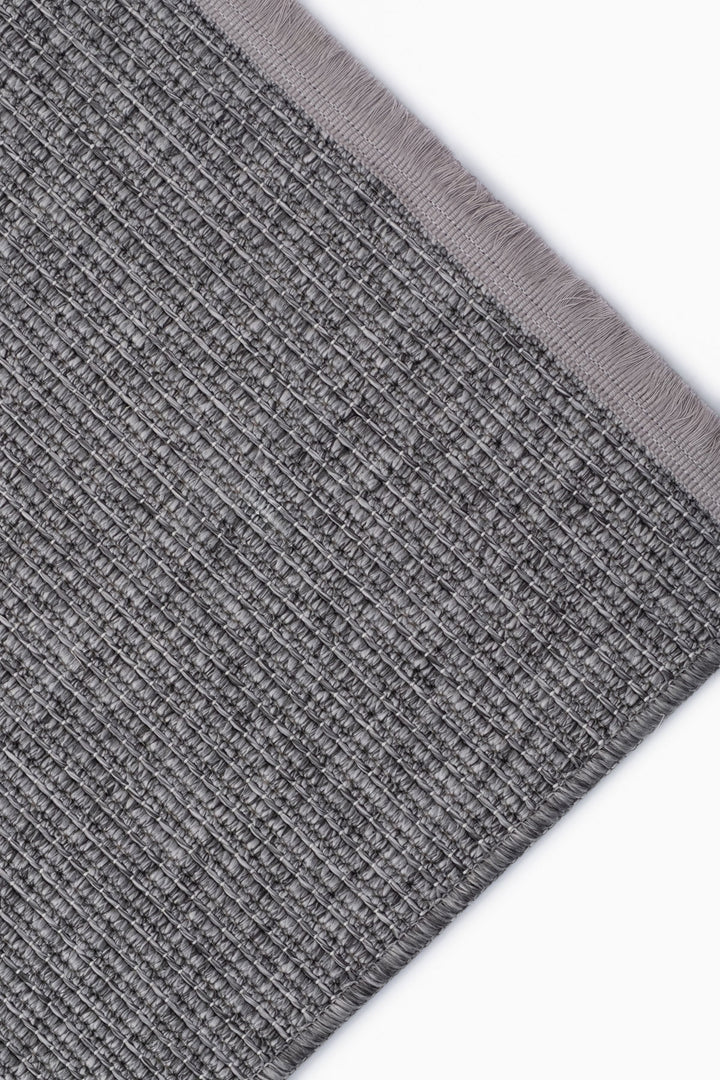 Antrasit Hasır Dokulu Sisal Düz Model Antialerjik Dokuma Tabanlı Halı