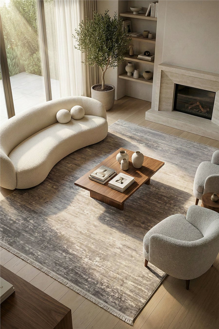 Açık Gri Alegra Rusty Modern Akrilik Halı