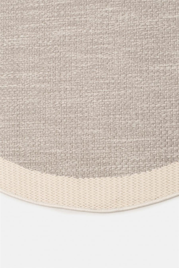 Gri Dokulu Yuvarlak Sisal Halı