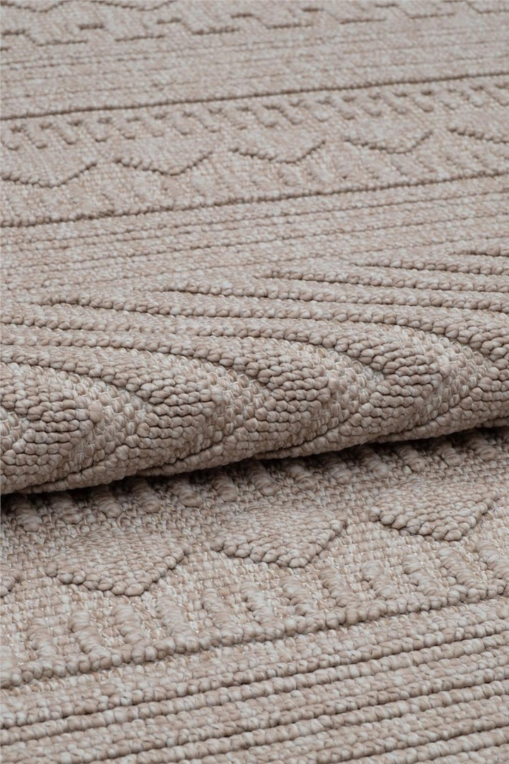 Kahverengi Yumuşak Dokulu Kilim Desen İskandinav Halı