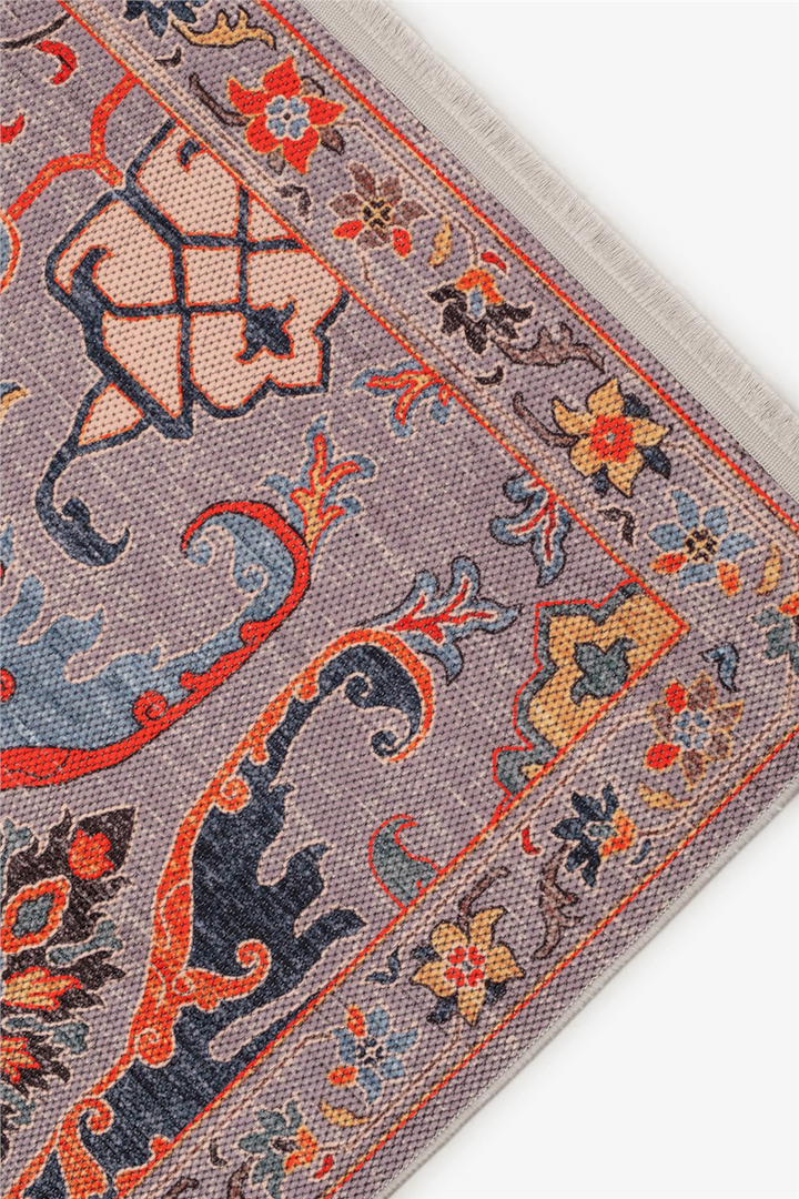 Koyu Gri Zamanın İzi Modern Vintage Sisal Halı