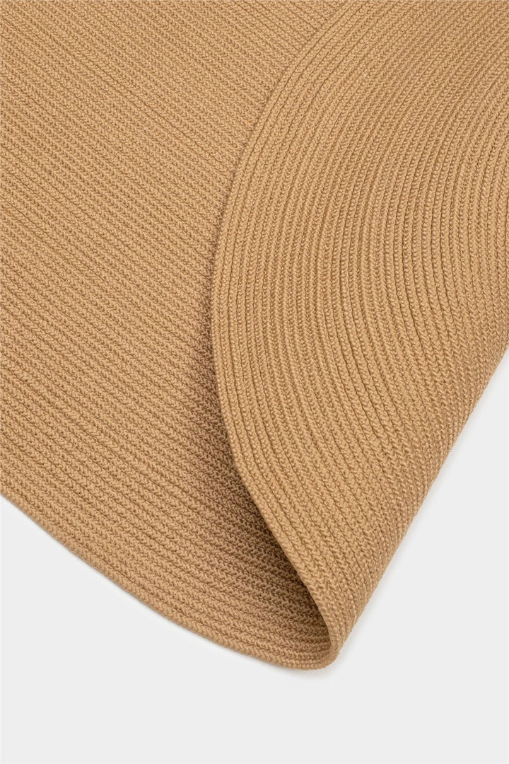 Natural Dekoratif Oval Çift Taraflı Jüt Halı
