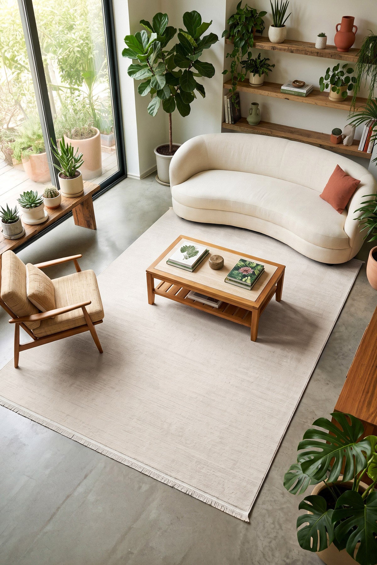 Krem Alegra Rusty Modern Akrilik Halı