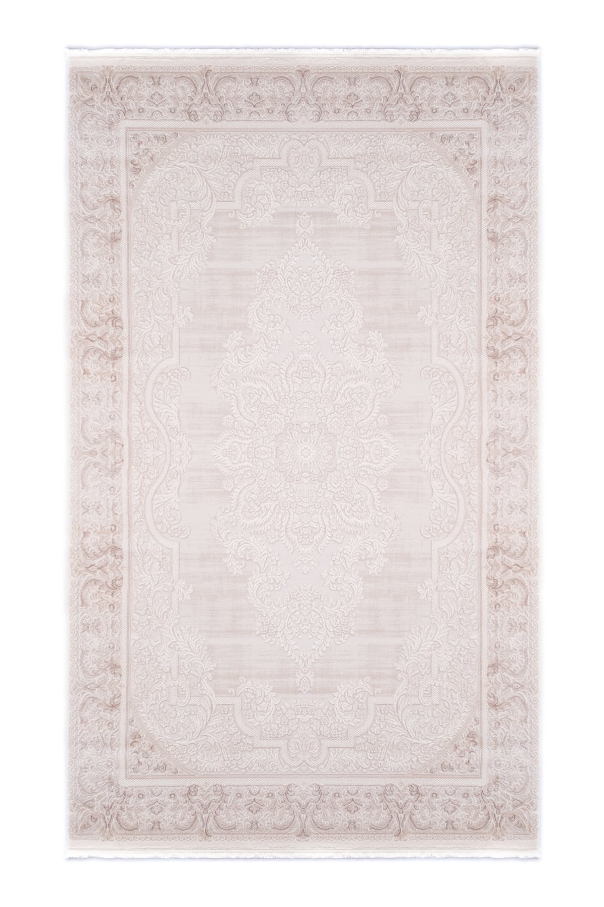 Pudra-Bej Alegra Klasik Motif Desenli Akrilik Halı