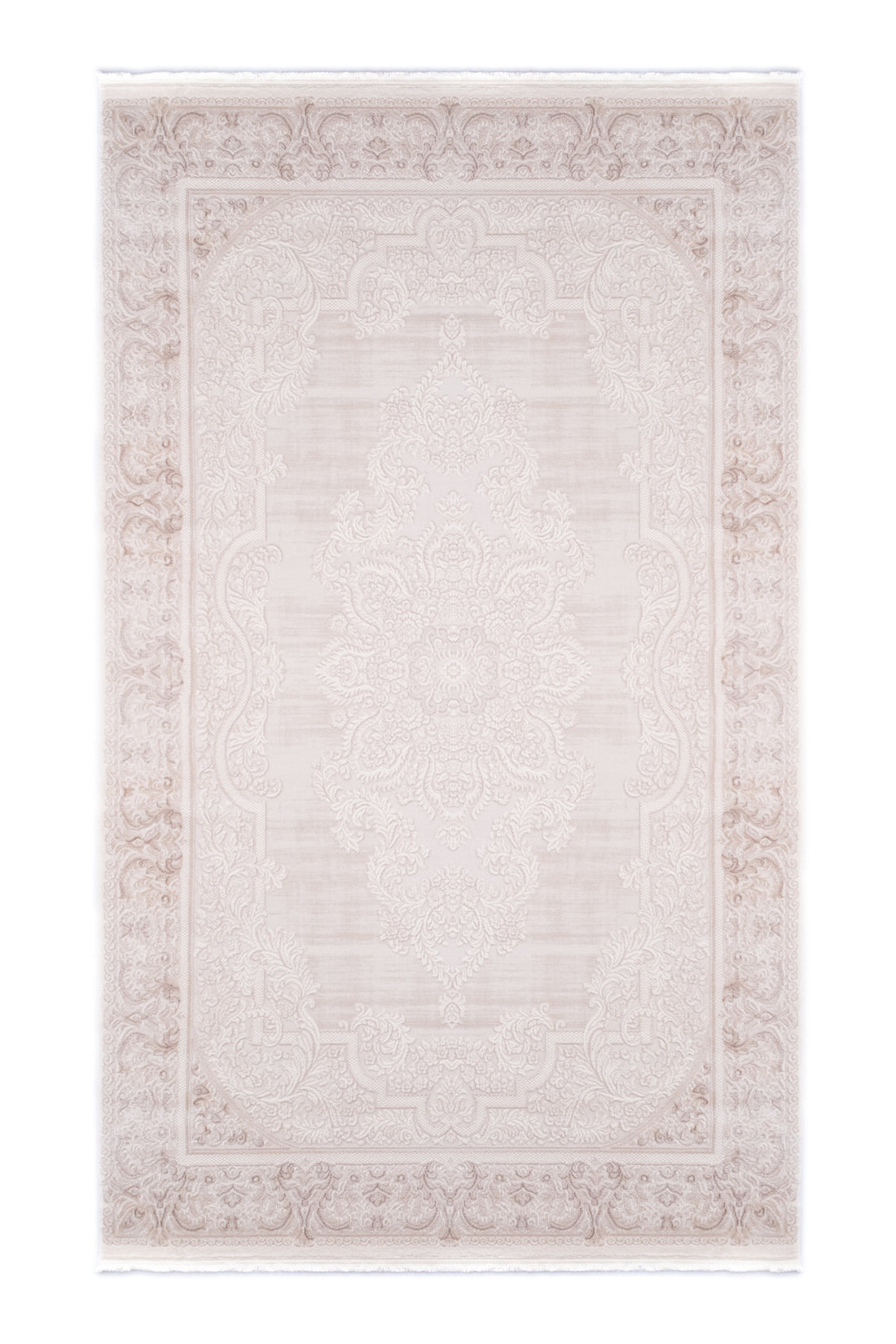 Pudra-Bej Alegra Klasik Motif Desenli Akrilik Halı