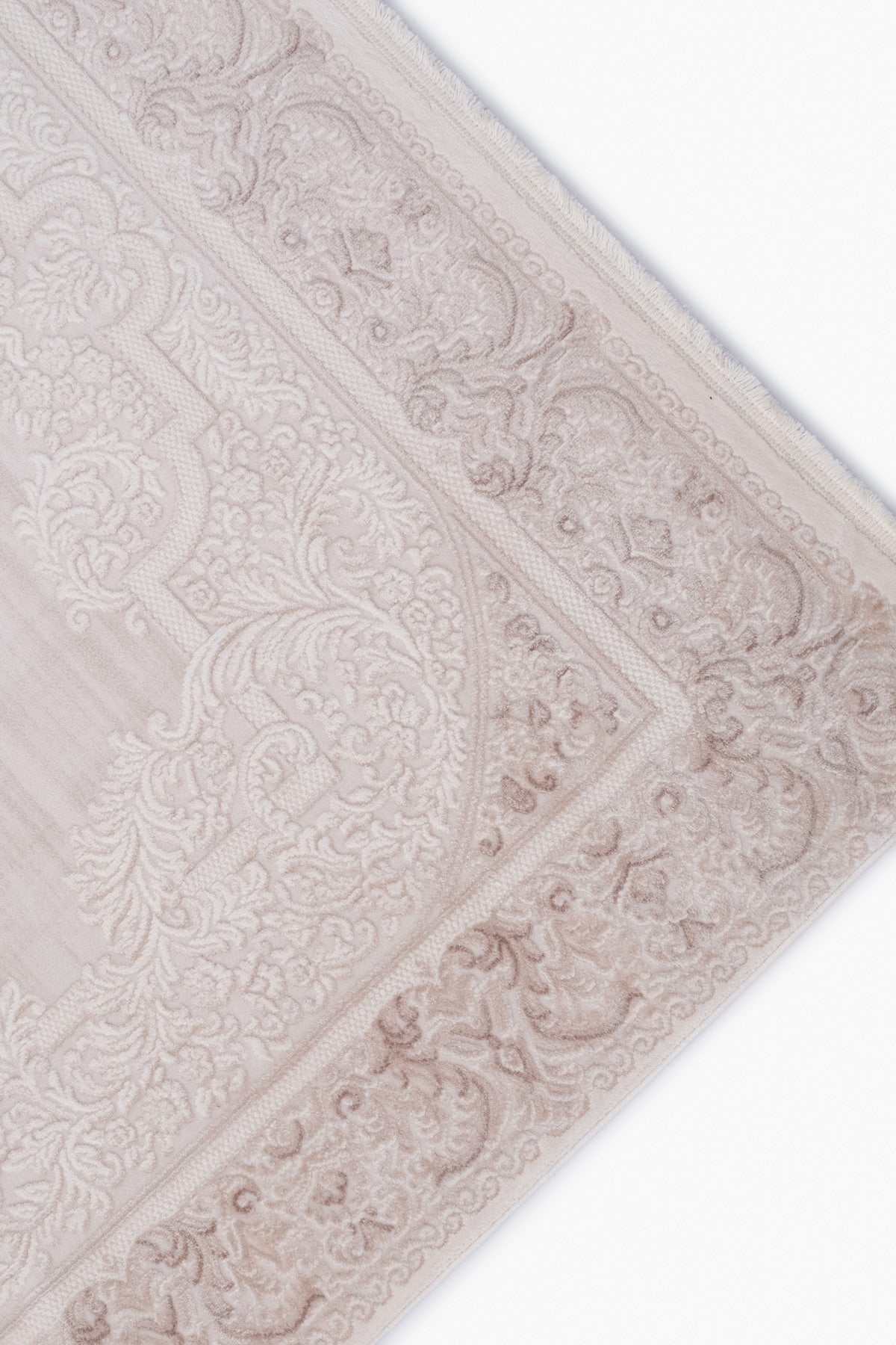 Pudra-Bej Alegra Klasik Motif Desenli Akrilik Halı