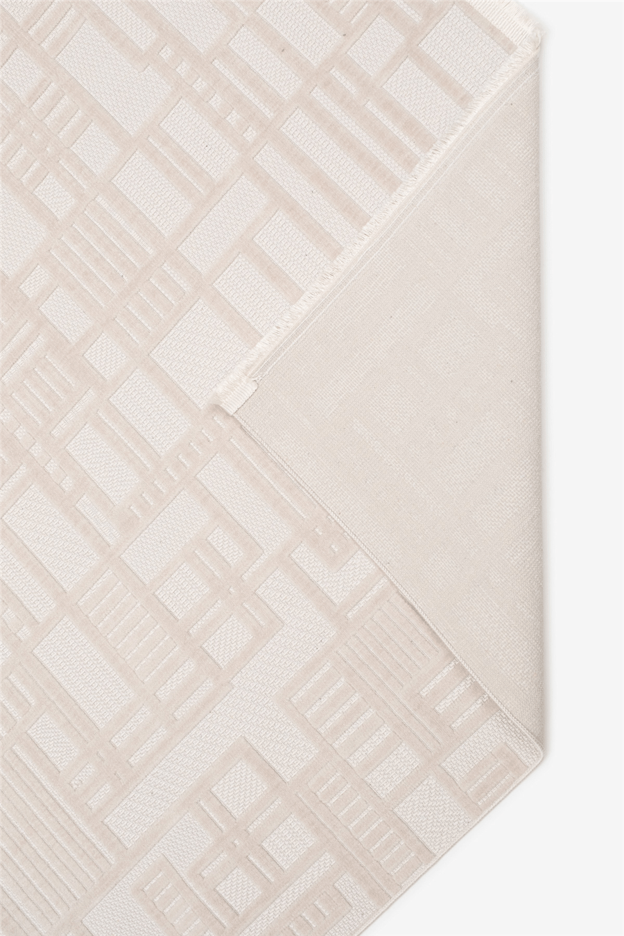 Açık Vizon Myra Geometrik Dokuma Desenli Modern Halı