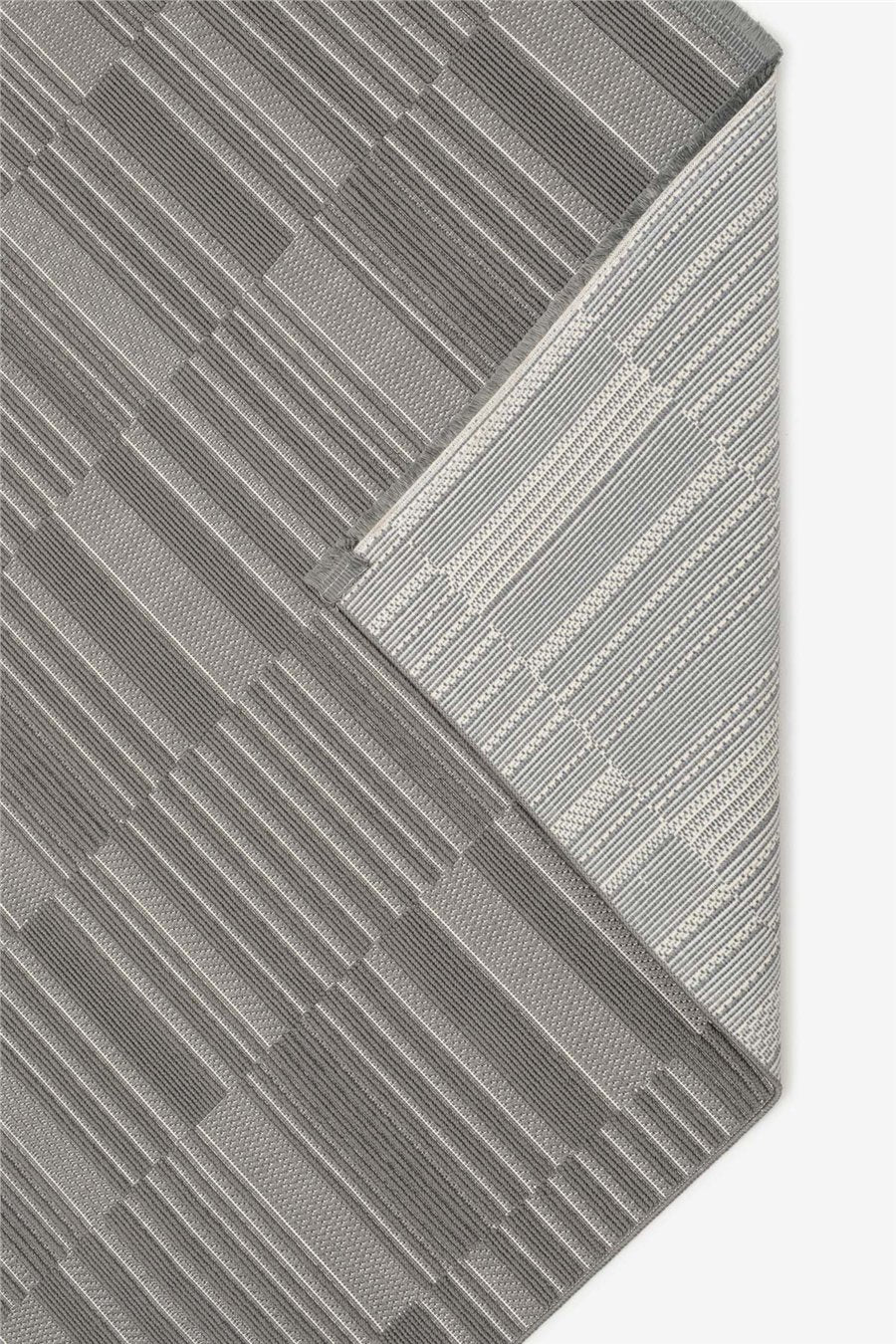 Antrasit Loop Geometrik Desenli Modern Halı