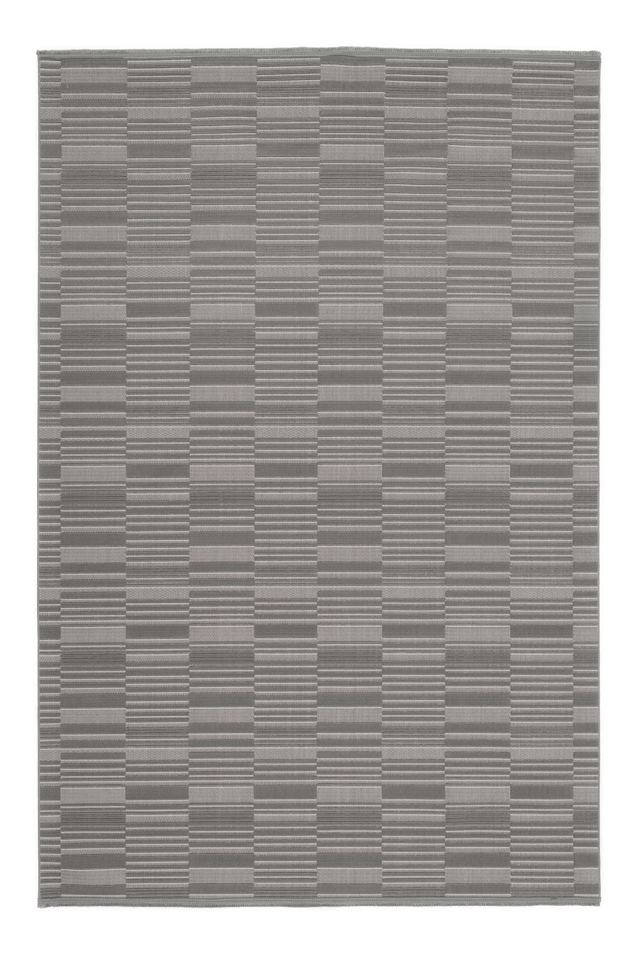 Antrasit Loop Geometrik Desenli Modern Halı