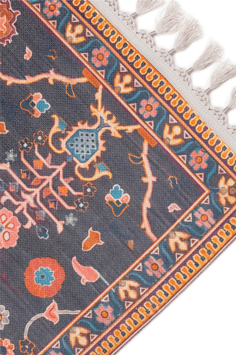 Antrasit Mavi Zamanın İzi Modern Vintage Koleksiyon Halı