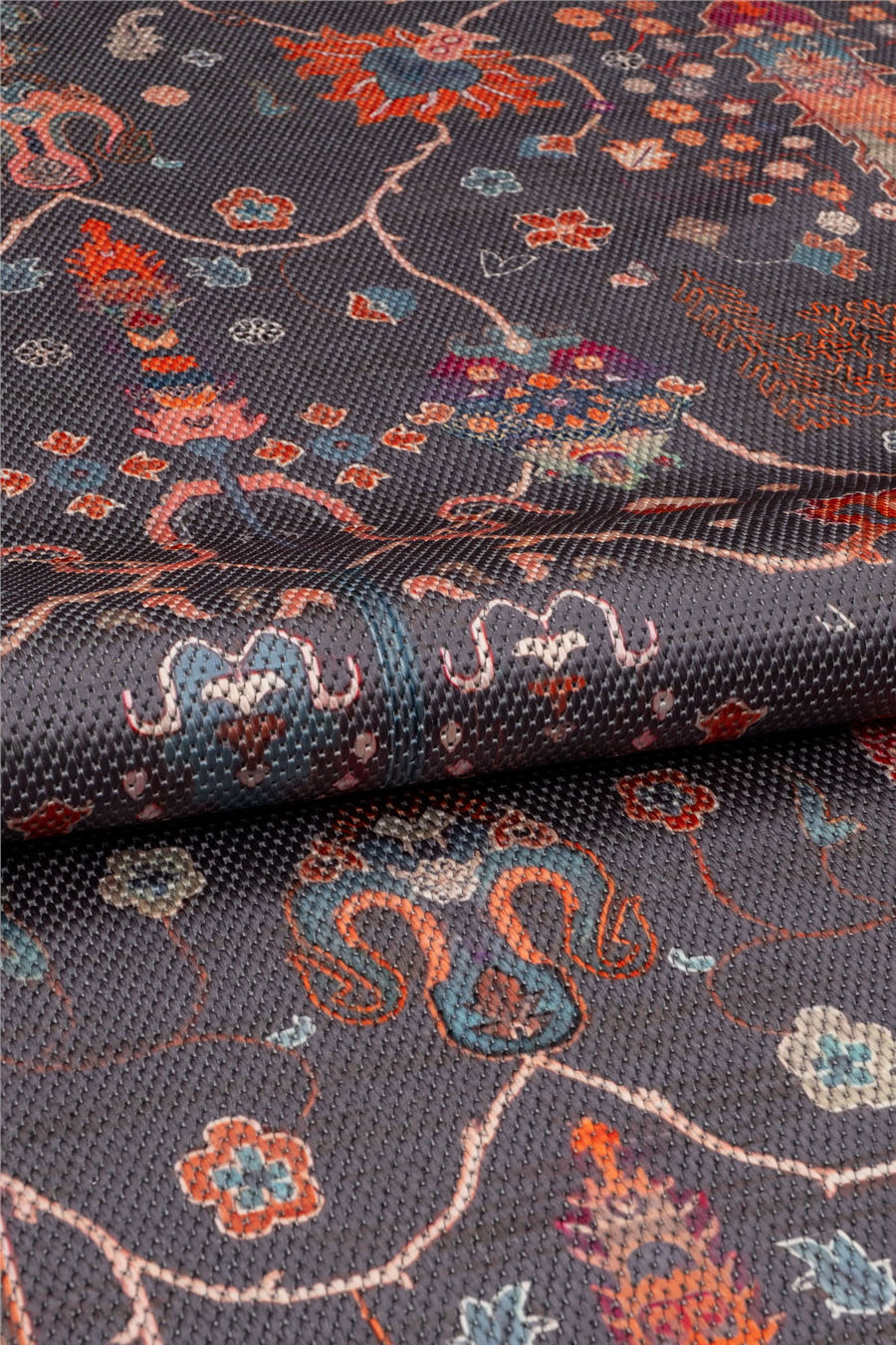 Antrasit-Mavi Zamanın İzi Modern Vintage Sisal Halı