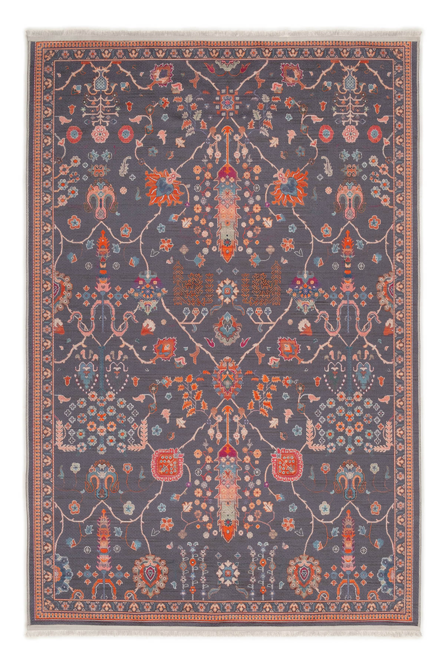 Antrasit-Mavi Zamanın İzi Modern Vintage Sisal Halı