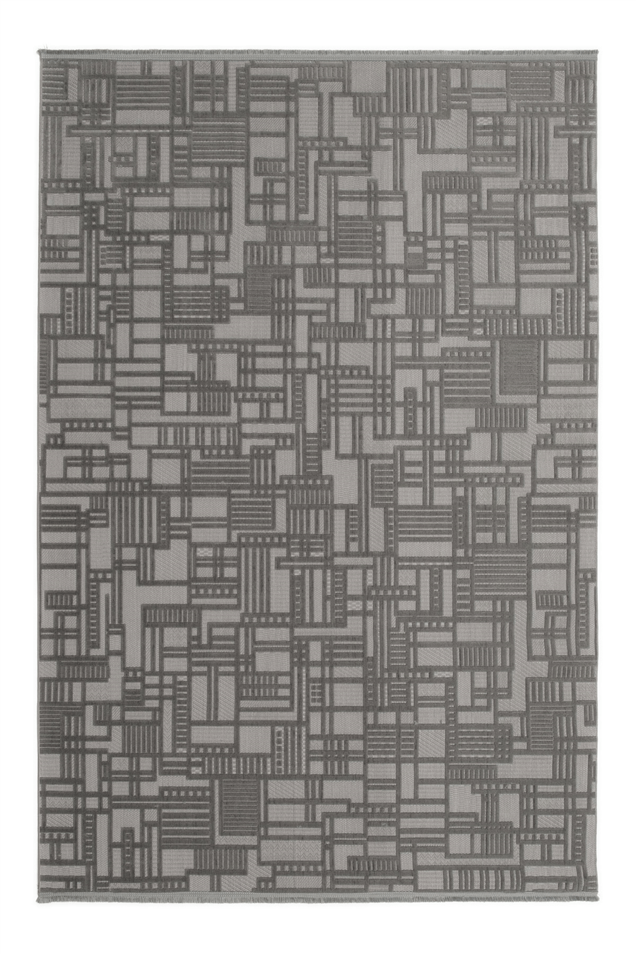 Antrasit Myra Geometrik Dokuma Desenli Modern Halı