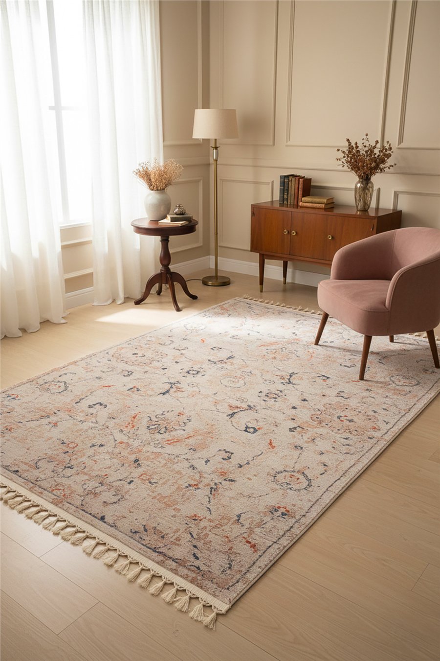 Pudra Zamanın İzi Modern Vintage Koleksiyon Halı