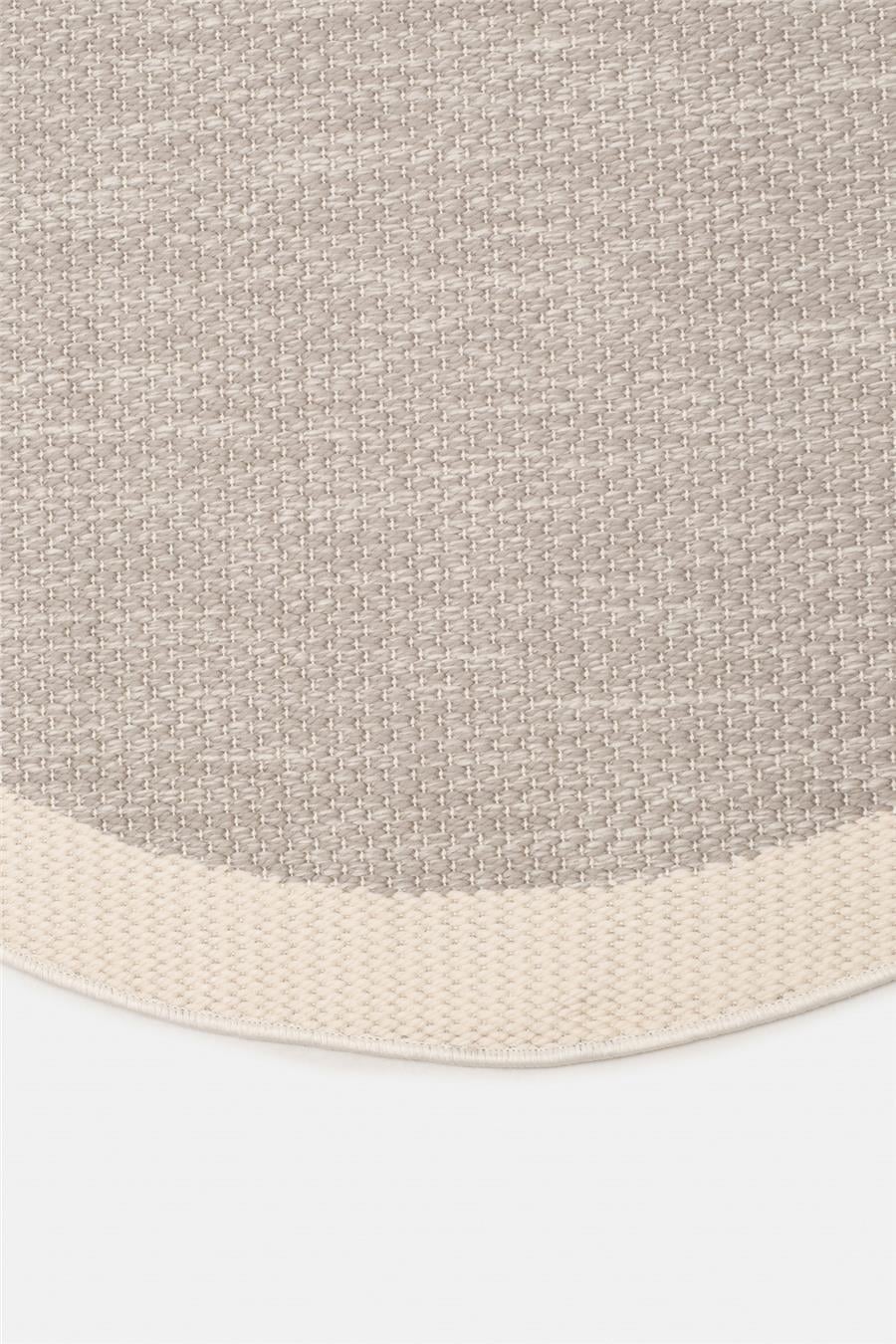 Gri Dokulu Yuvarlak Sisal Halı