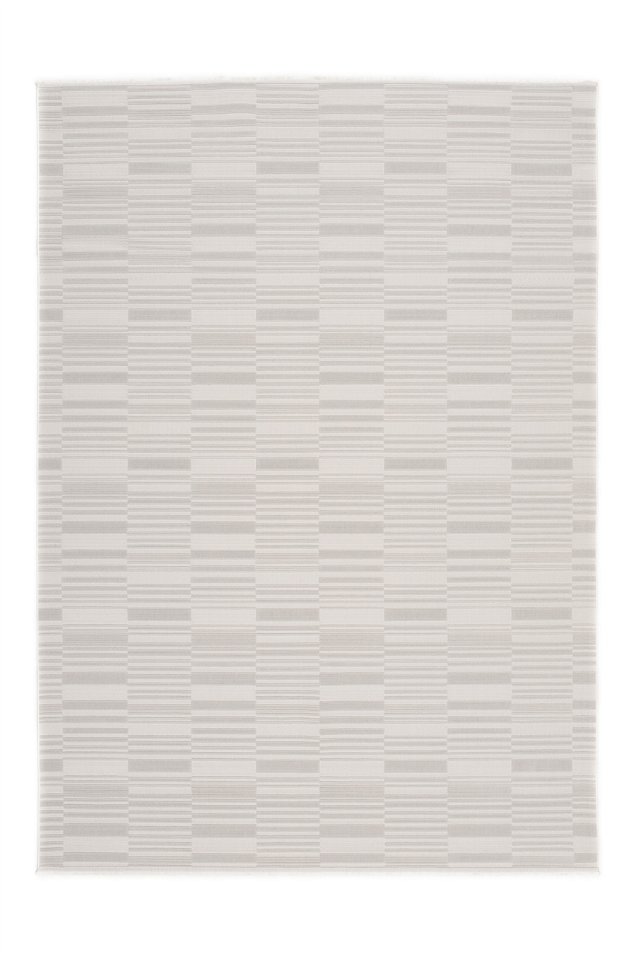 Gri Loop Geometrik Desenli Modern Halı