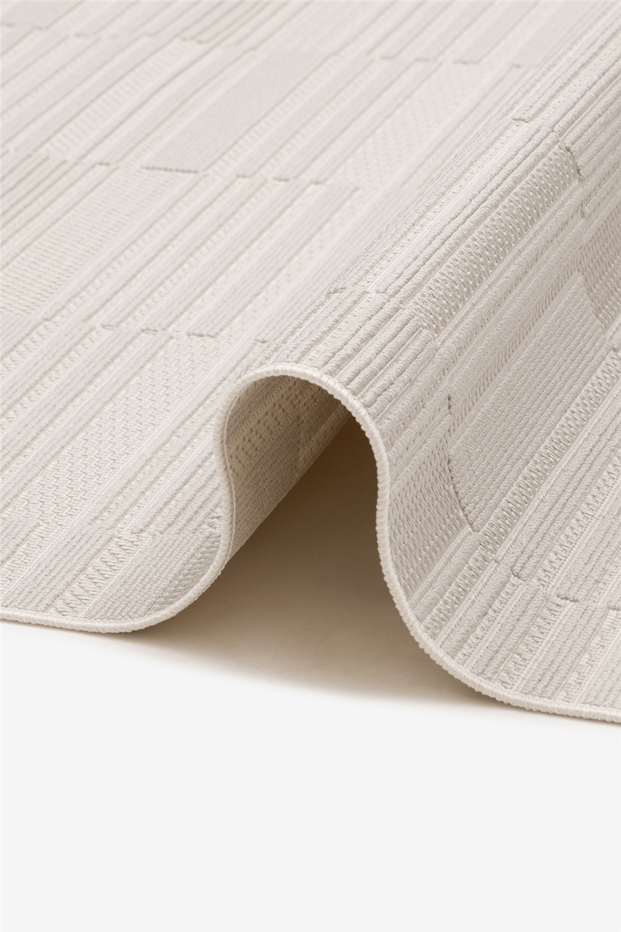 Gri Loop Geometrik Desenli Modern Halı