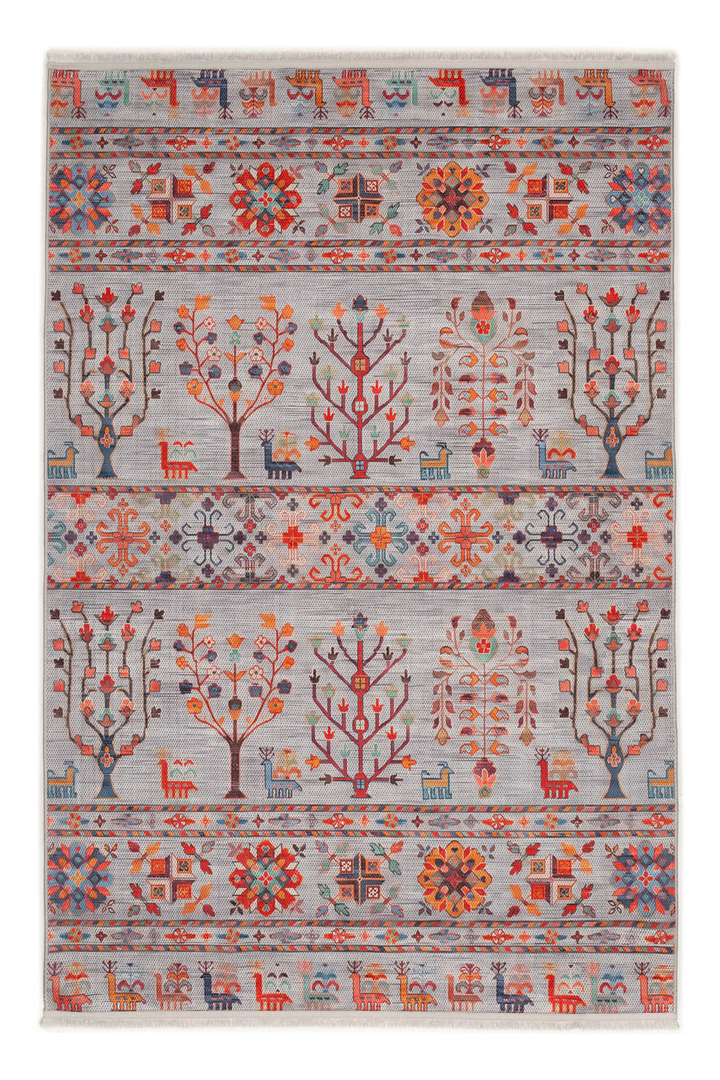 Gri Zamanın İzi Modern Vintage Sisal Halı