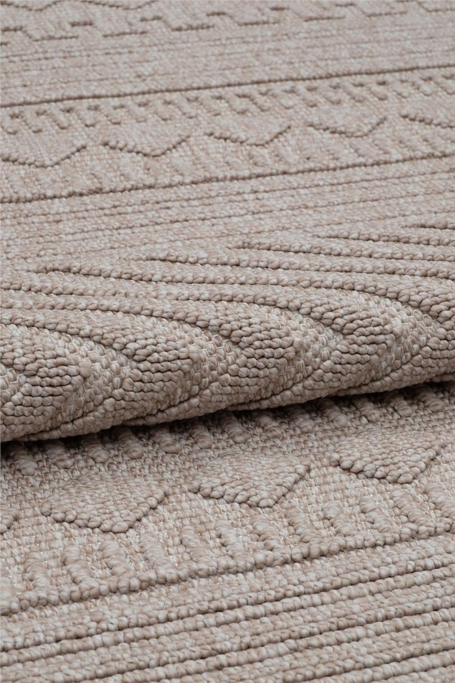 Kahverengi Yumuşak Dokulu Kilim Desen İskandinav Halı