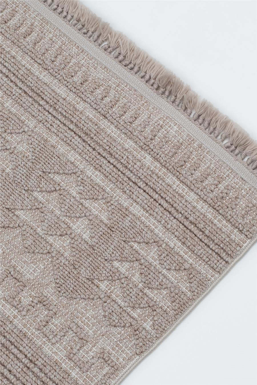 Kahverengi Yumuşak Dokulu Kilim Desen İskandinav Halı