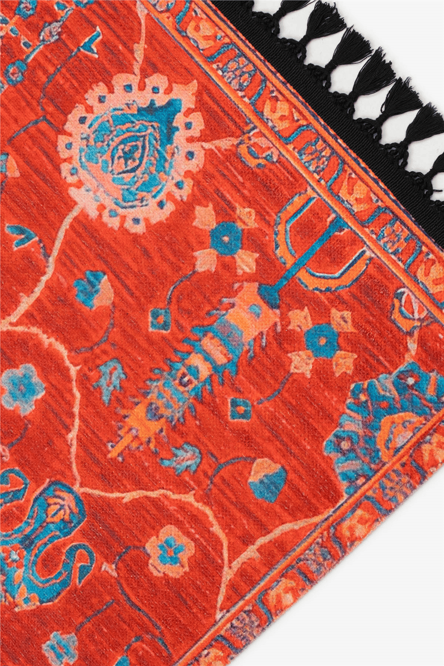 Kırmızı Zamanın İzi Modern Vintage Koleksiyon Halı