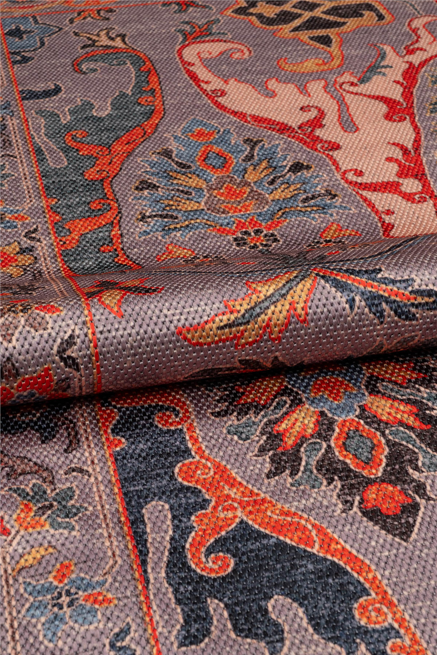 Koyu Gri Zamanın İzi Modern Vintage Sisal Halı