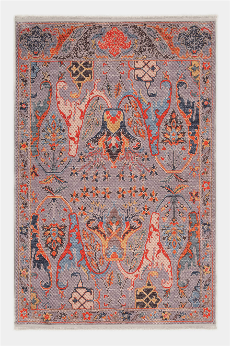 Koyu Gri Zamanın İzi Modern Vintage Sisal Halı