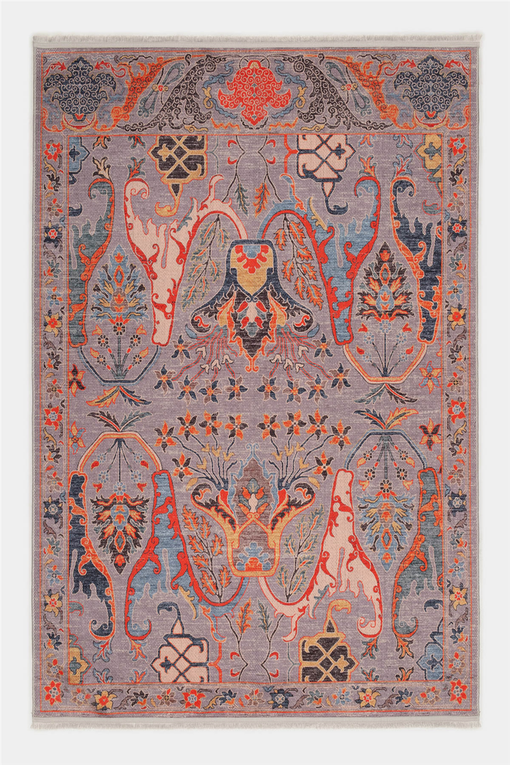 Koyu Gri Zamanın İzi Modern Vintage Sisal Halı