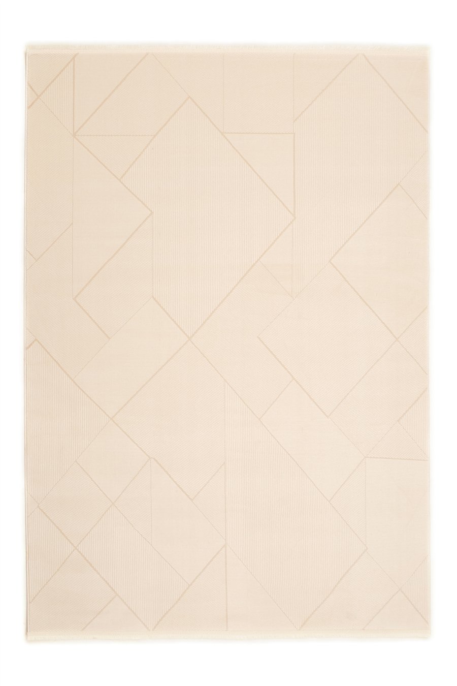 Krem Alegra Prisma Geometrik Desen Akrilik Halı