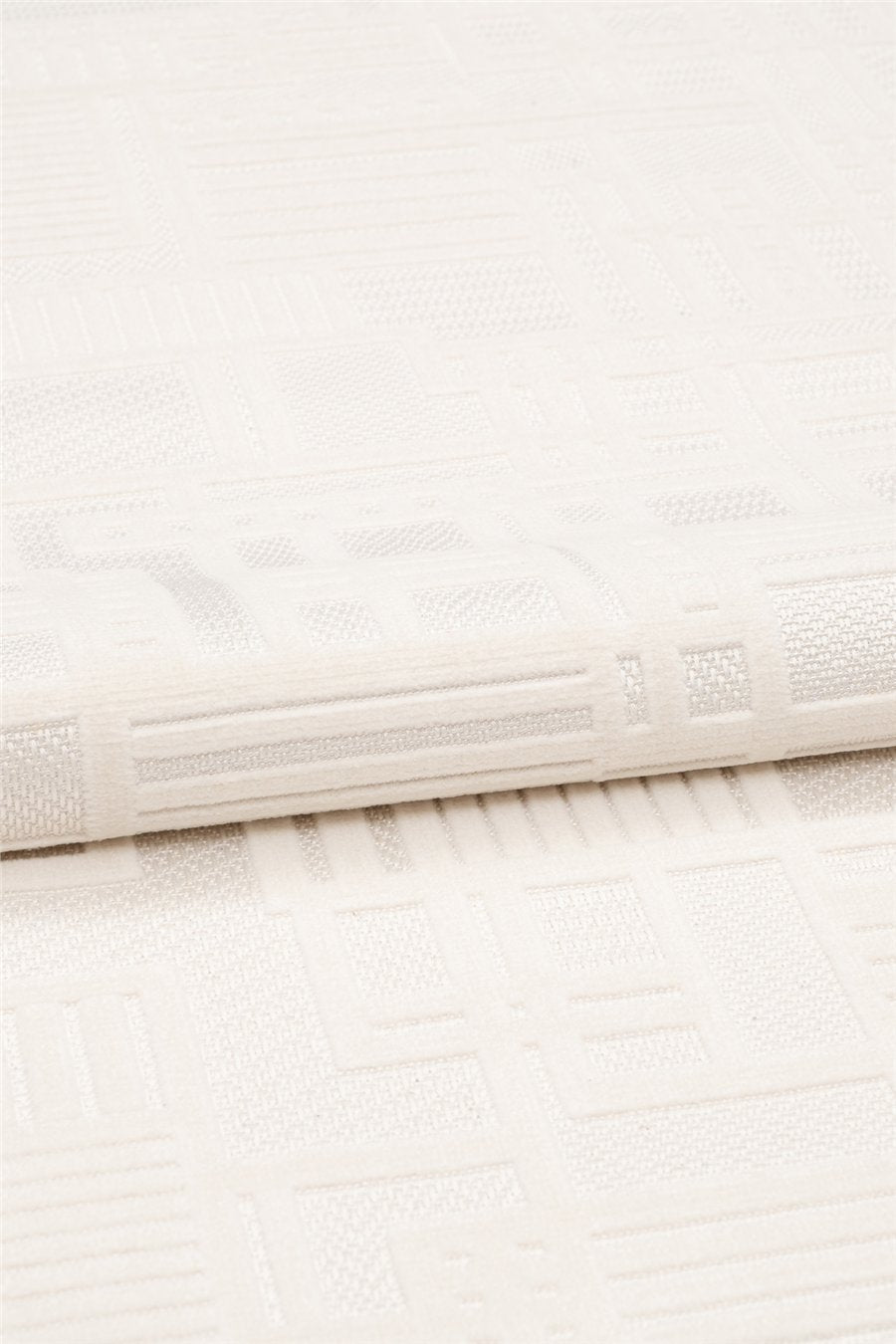 Krem Myra Geometrik Dokuma Desenli Modern Halı