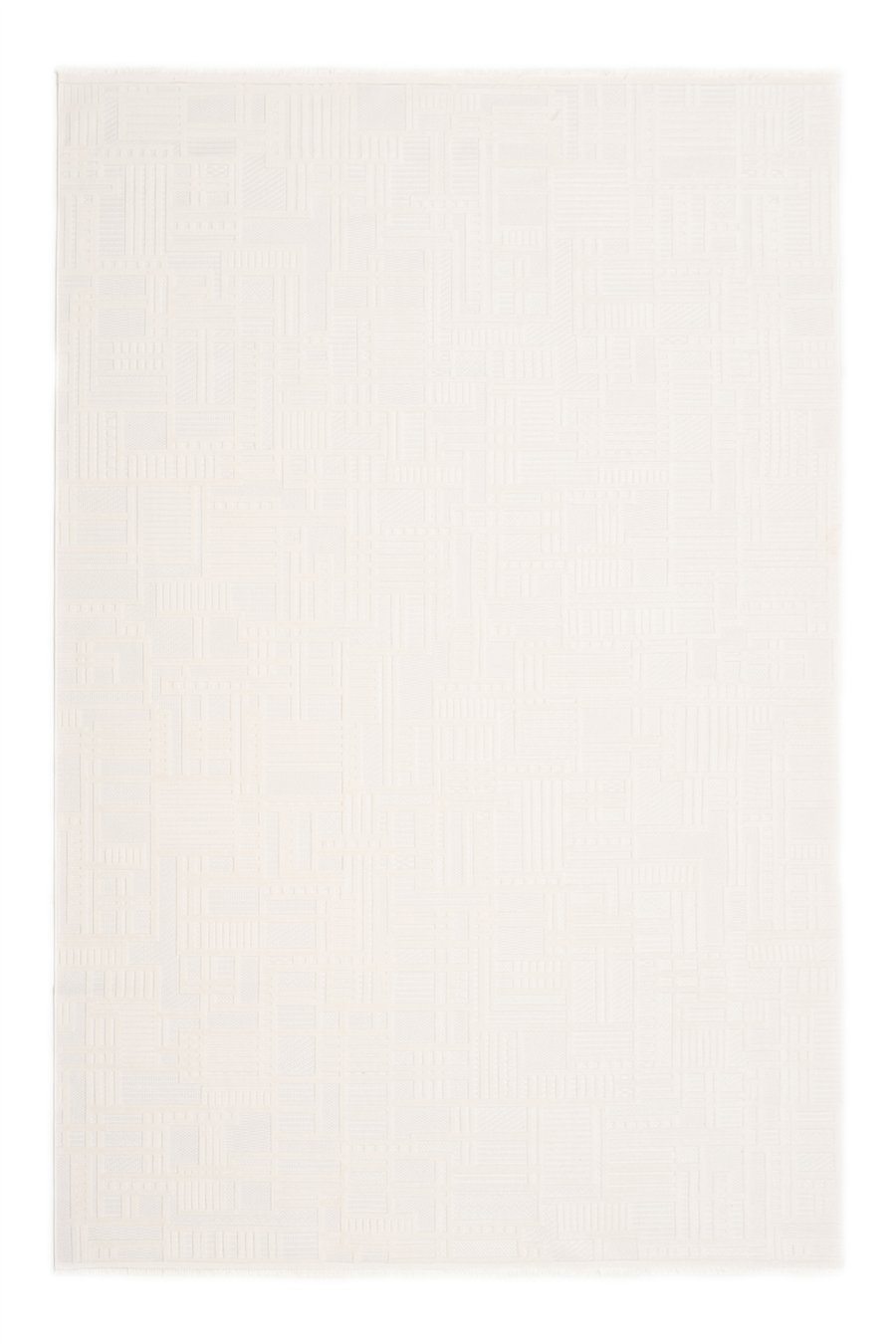 Krem Myra Geometrik Dokuma Desenli Modern Halı