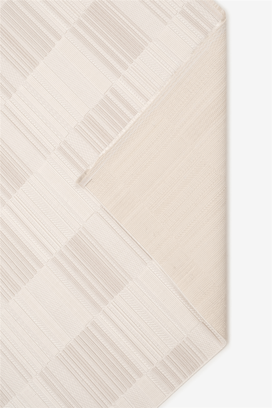 Krem-Vizon Loop Geometrik Desenli Modern Halı