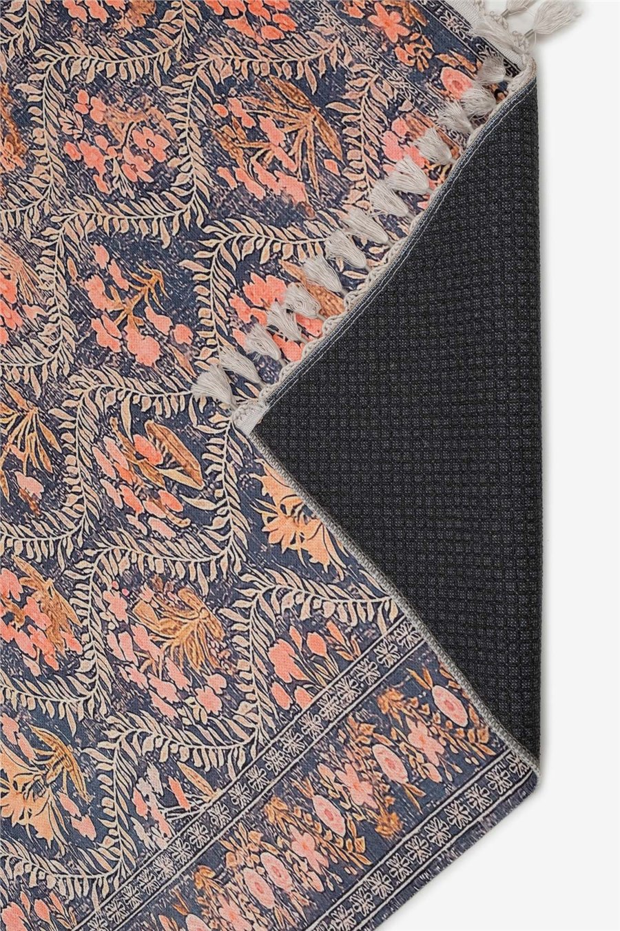 Lacivert Zamanın İzi Modern Vintage Koleksiyon Halı