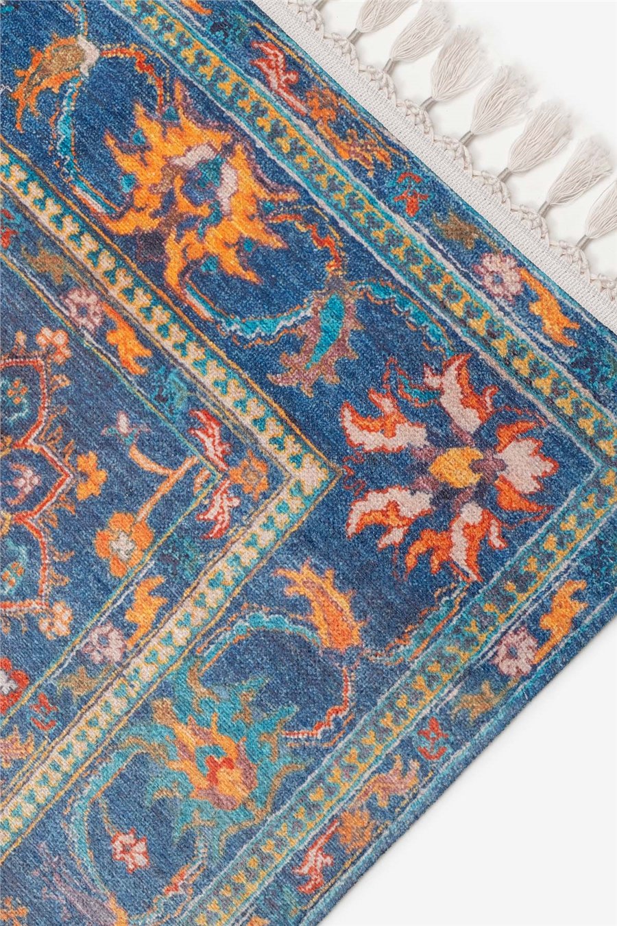 Lacivert Zamanın İzi Modern Vintage Koleksiyon Halı