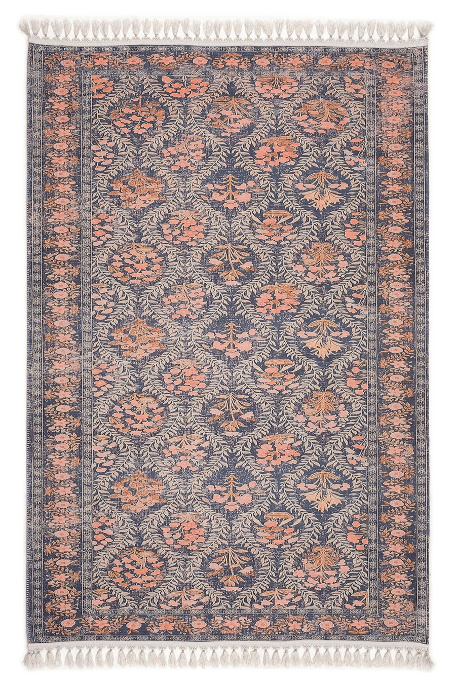 Lacivert Zamanın İzi Modern Vintage Koleksiyon Halı