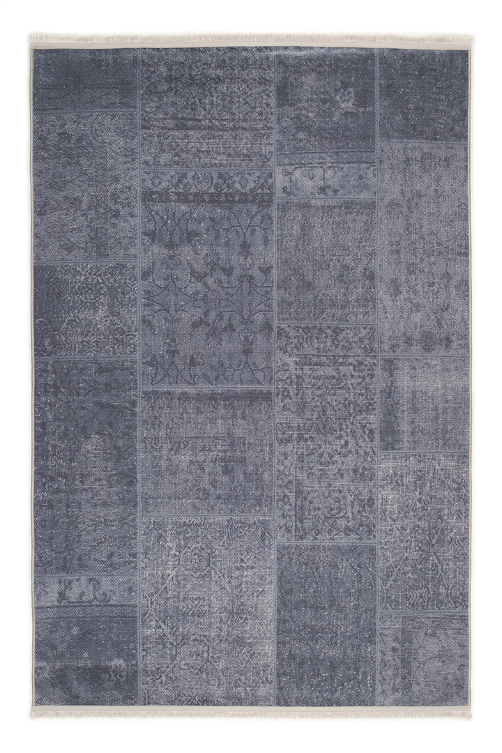 Mavi Zamanın İzi Modern Vintage Sisal Halı