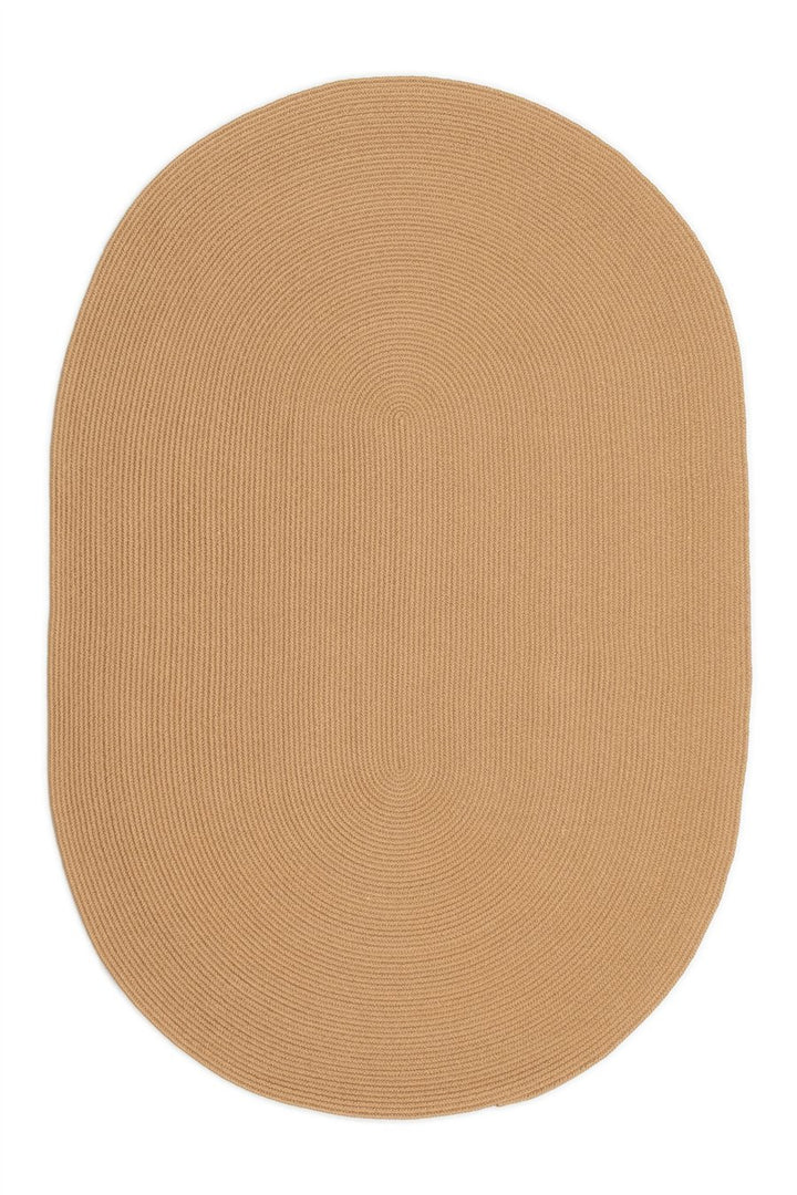 Natural Dekoratif Oval Çift Taraflı Jüt Halı