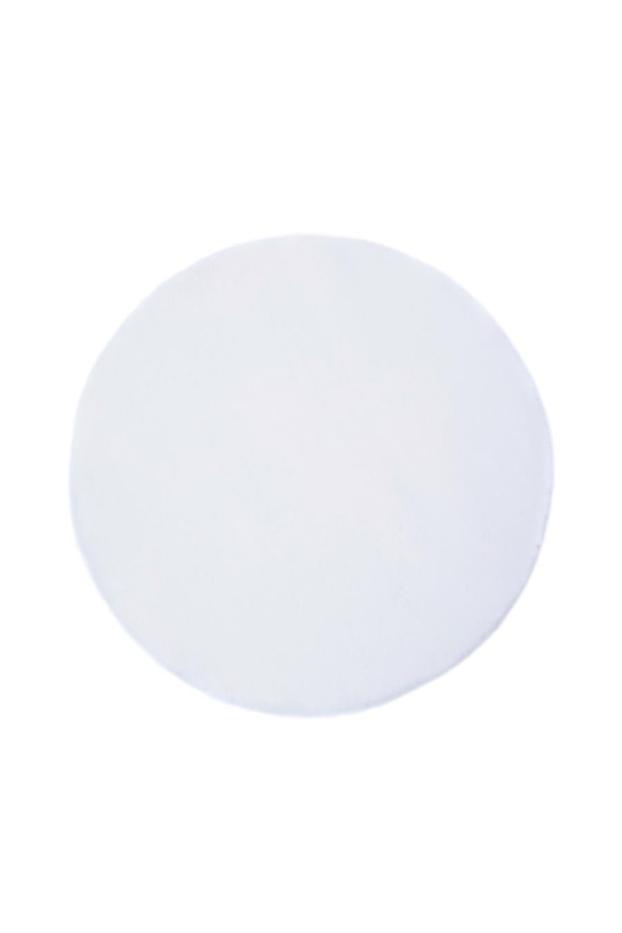 Peluş Beyaz Makinede Yıkanabilir Yumuşak Dokulu Yuvarlak Peluş Post Halı