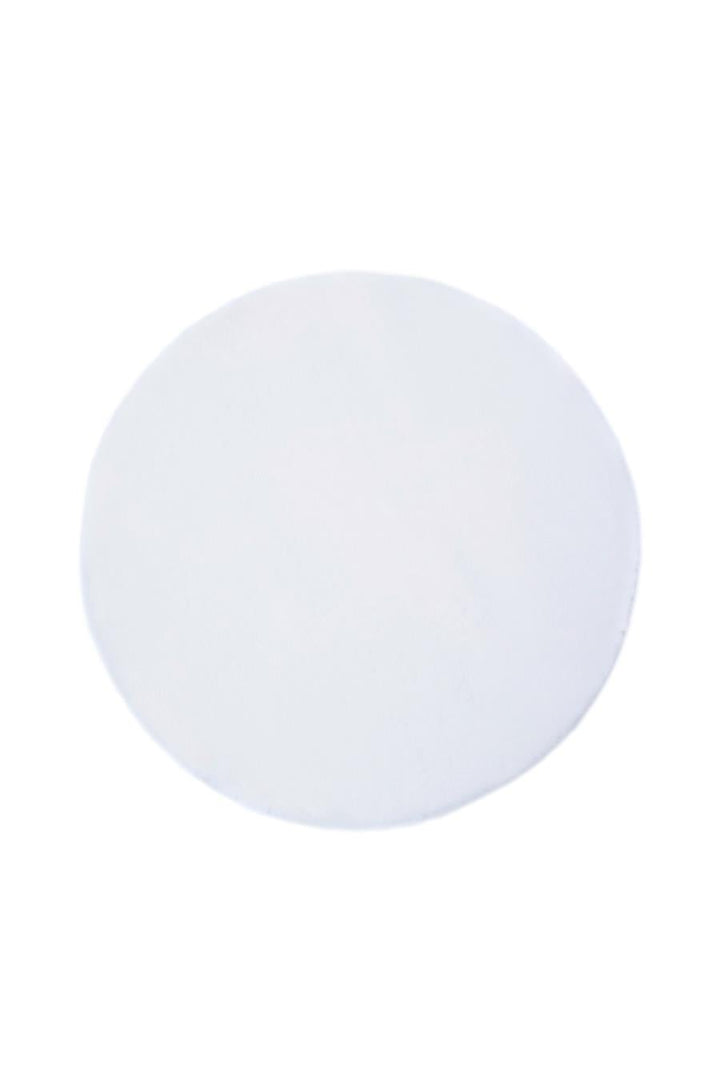 Peluş Beyaz Makinede Yıkanabilir Yumuşak Dokulu Yuvarlak Peluş Post Halı