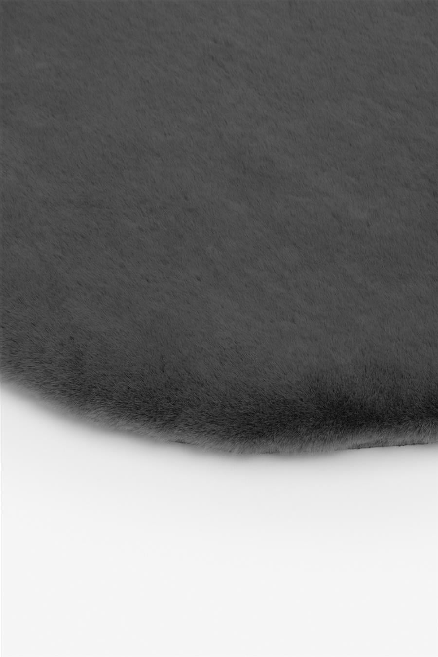 Peluş Siyah Makinede Yıkanabilir Post Halı