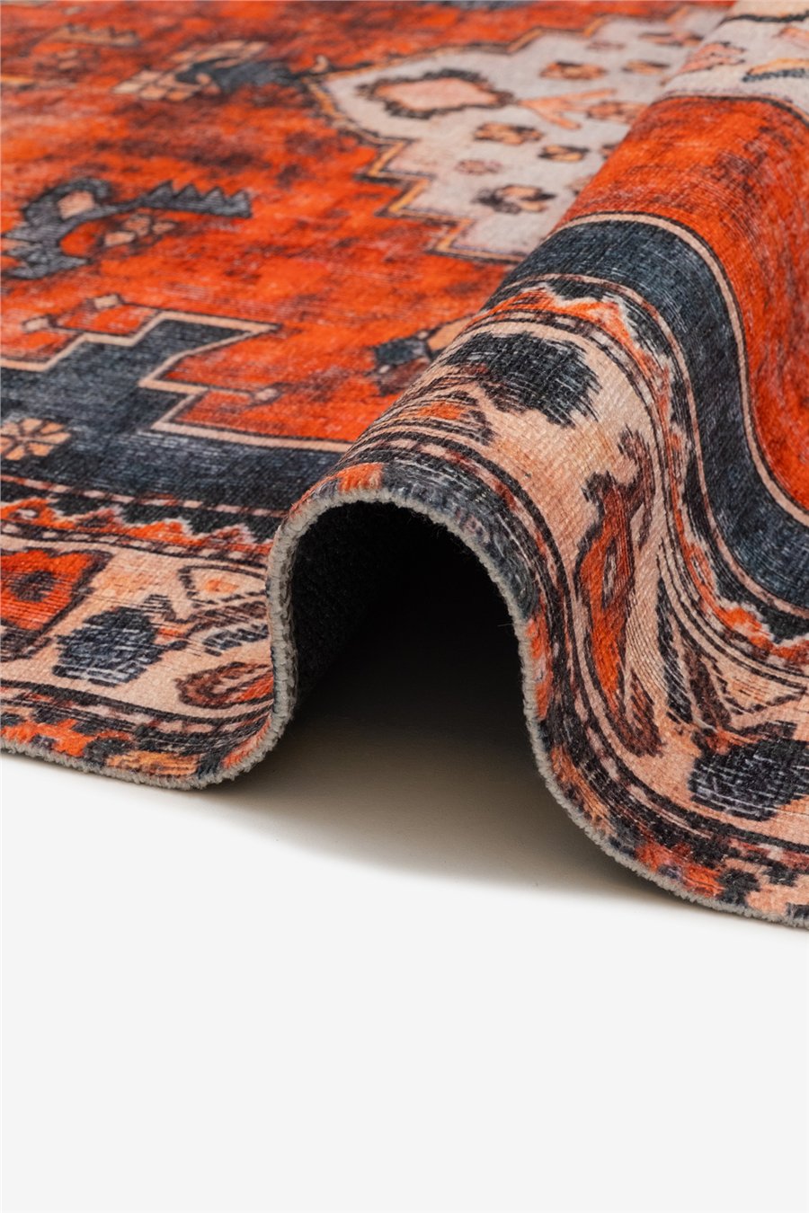 Turuncu Zamanın İzi Modern Vintage Koleksiyon Halı