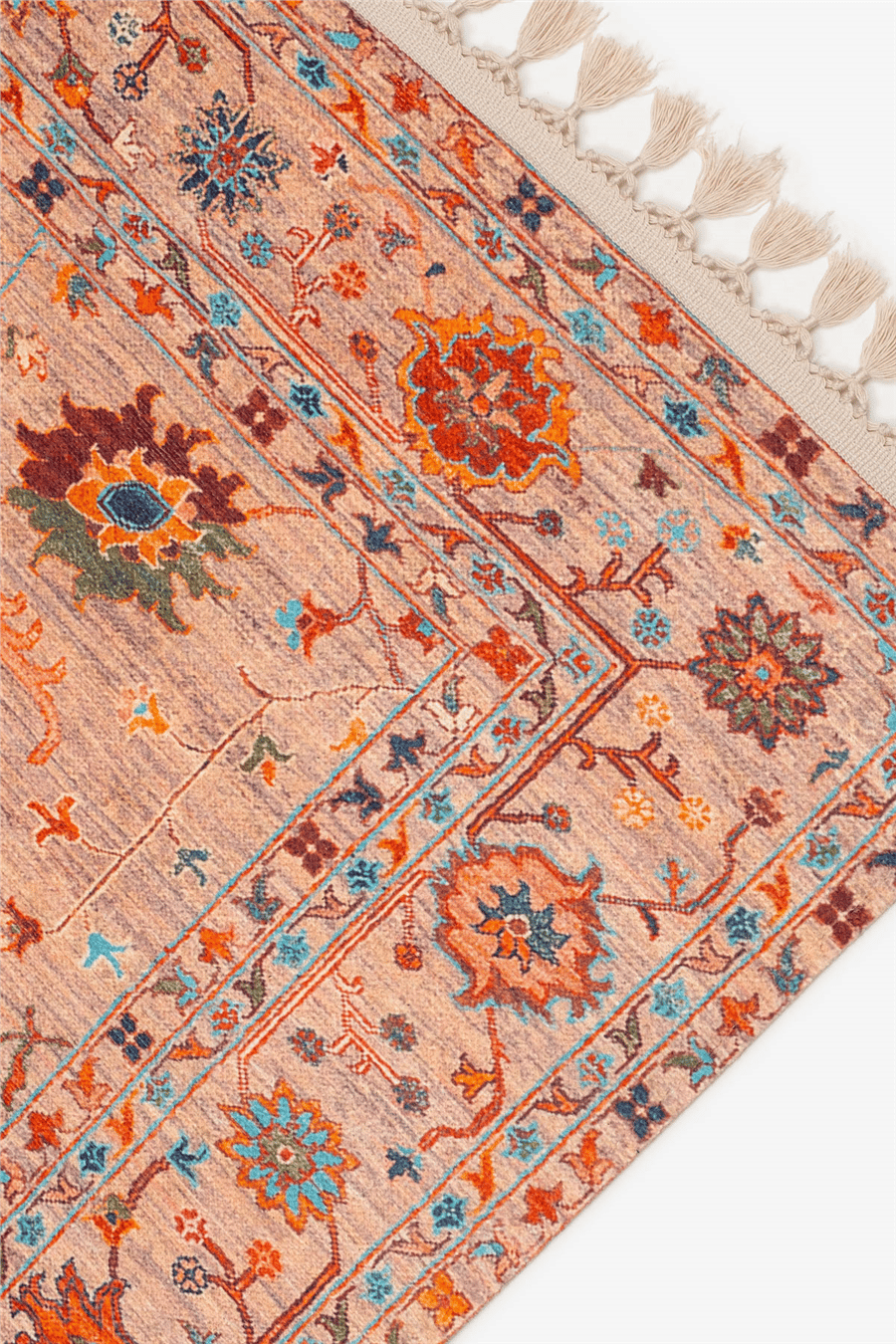 Turuncu Zamanın İzi Modern Vintage Koleksiyon Halı