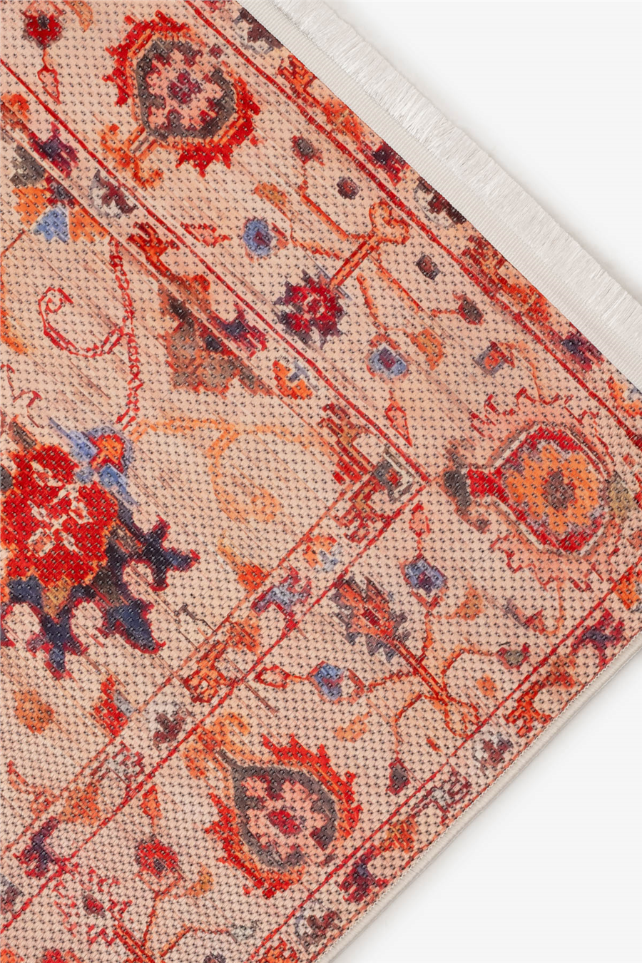 Turuncu Zamanın İzi Modern Vintage Sisal Halı