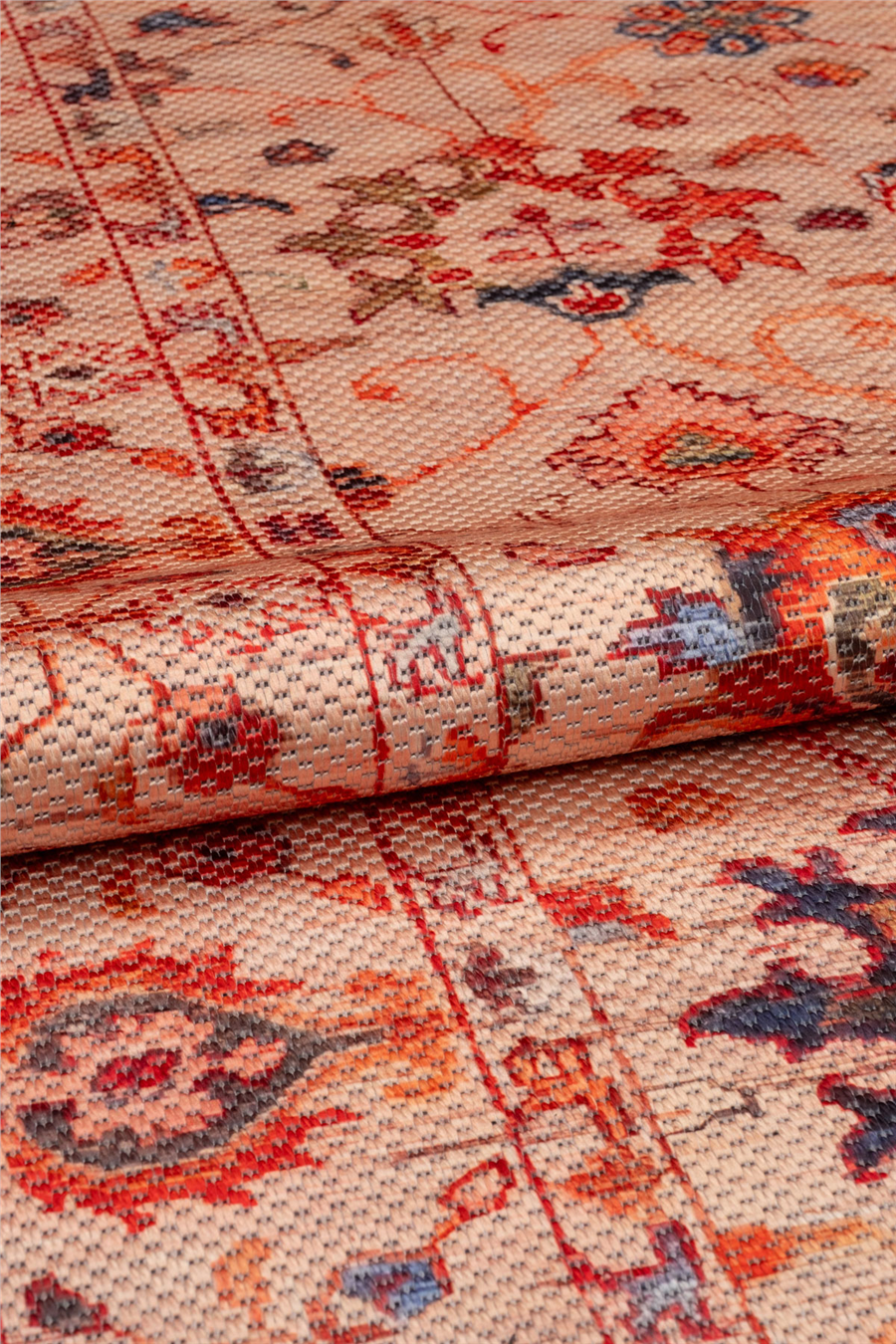 Turuncu Zamanın İzi Modern Vintage Sisal Halı
