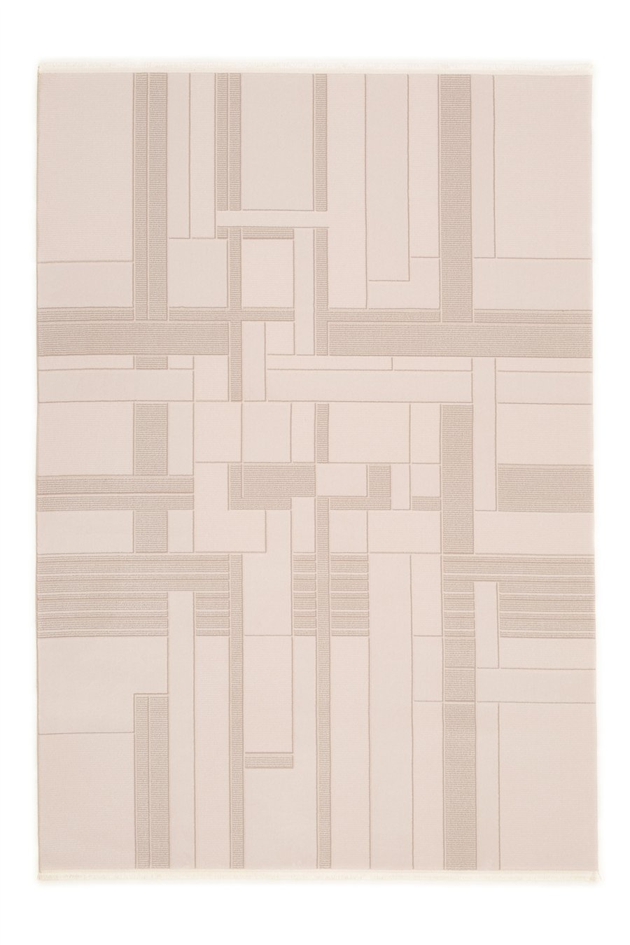 Vellora Weave Bej Modern Geometrik Akrilik Halı
