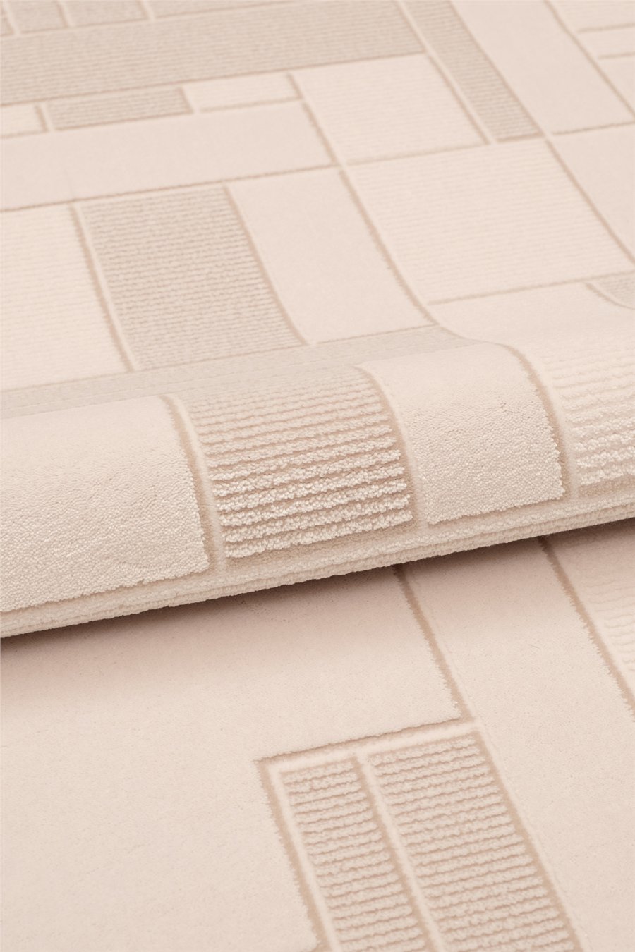 Vellora Weave Bej Modern Geometrik Akrilik Halı