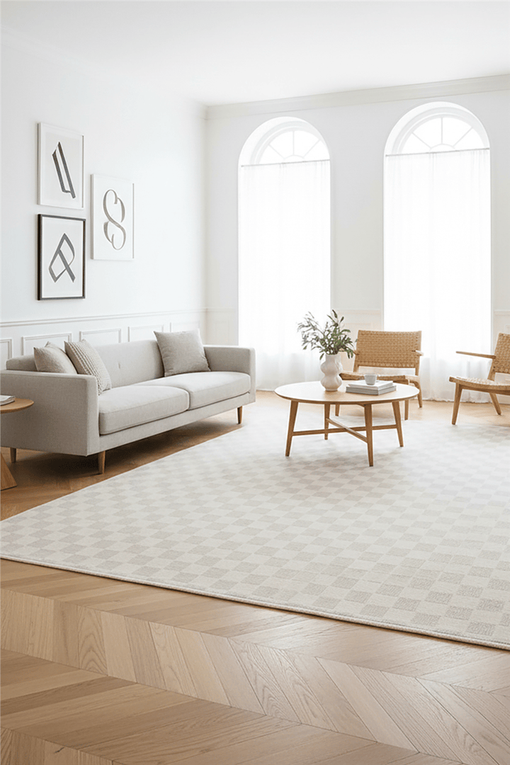 Vizon Cemre Geometrik Desenli Kaymaz Tabanlı Modern Halı