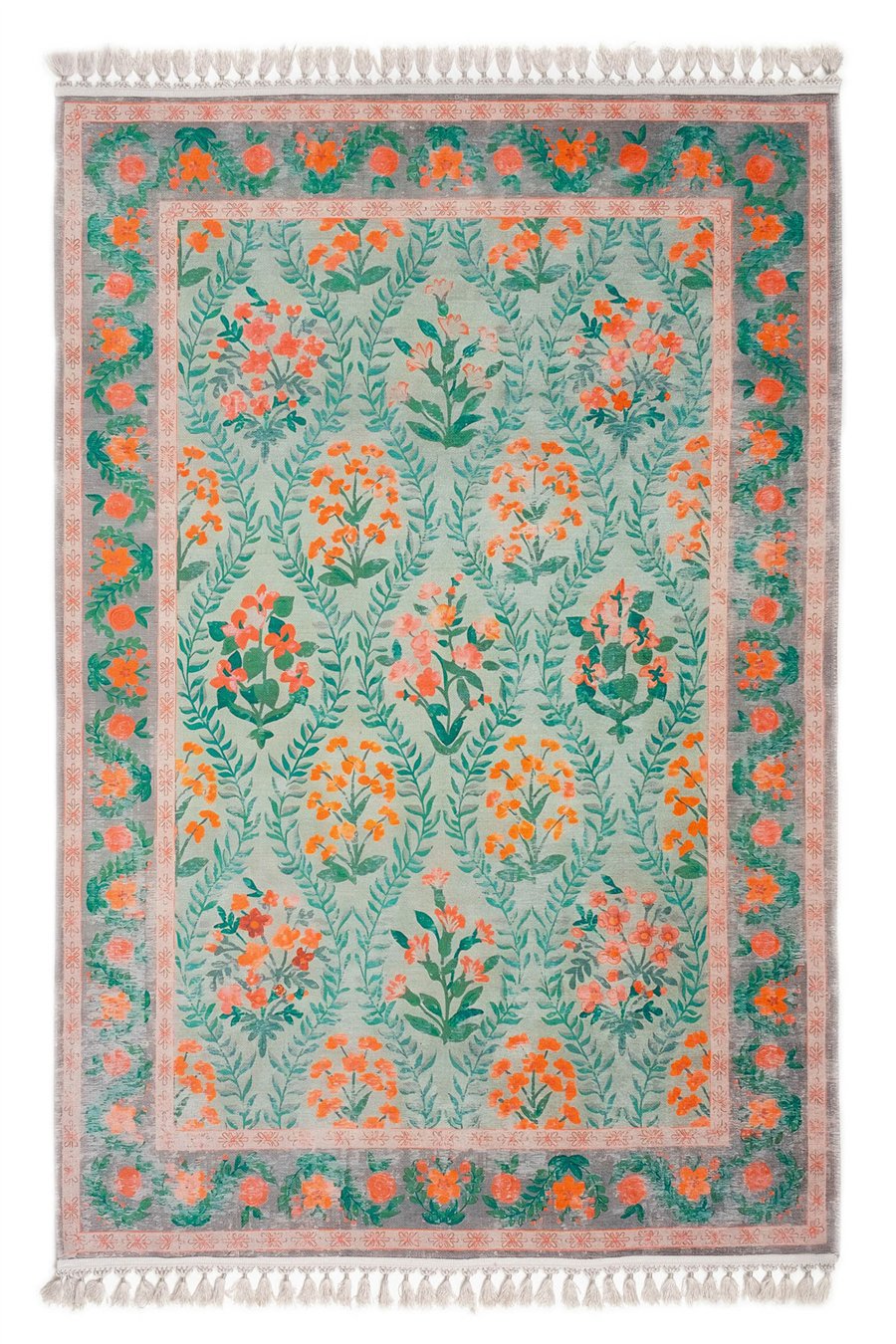 Yeşil Zamanın İzi Modern Vintage Koleksiyon Halı
