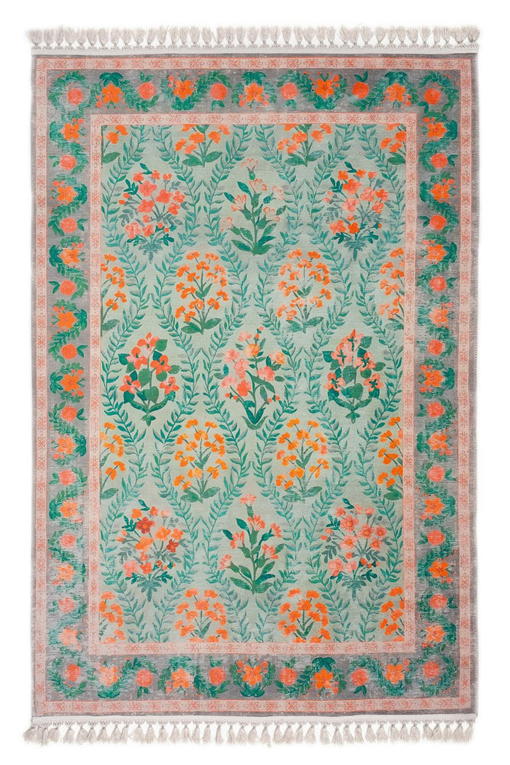 Yeşil Zamanın İzi Modern Vintage Koleksiyon Halı